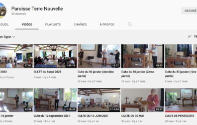 Cultes de la paroisse en ligne