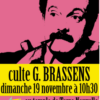 Evénement – Culte Brassens – Dimanche 19 novembre 2023